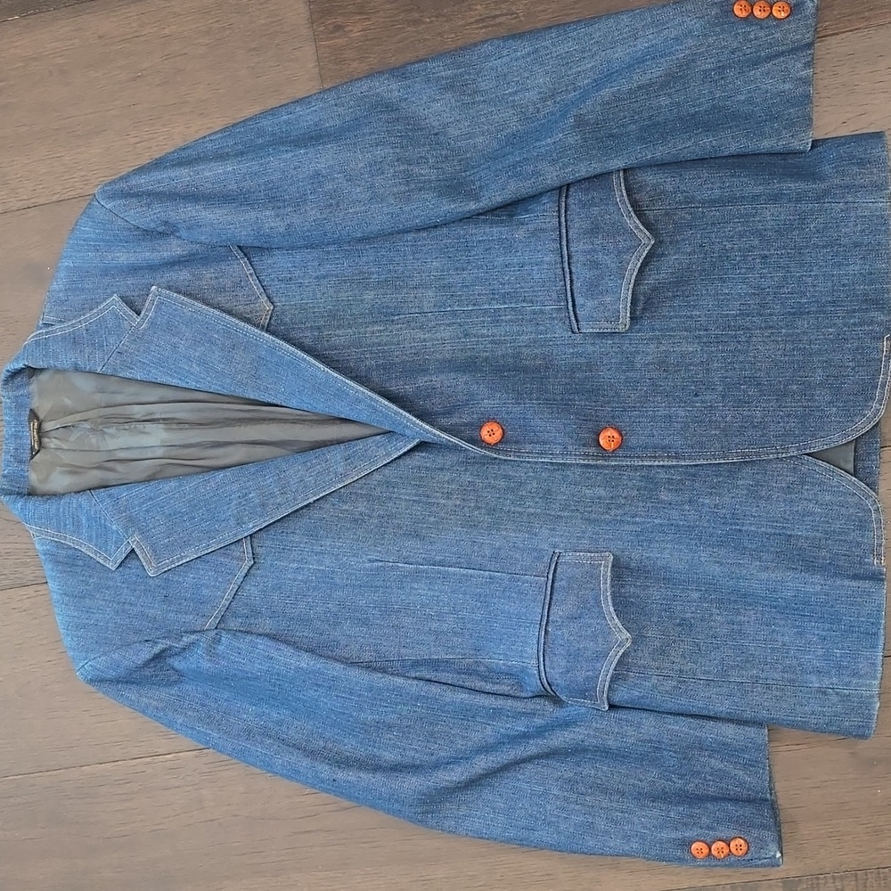 Wrangler VINTAGE Tailored Western Wear Denim Suit Jacket